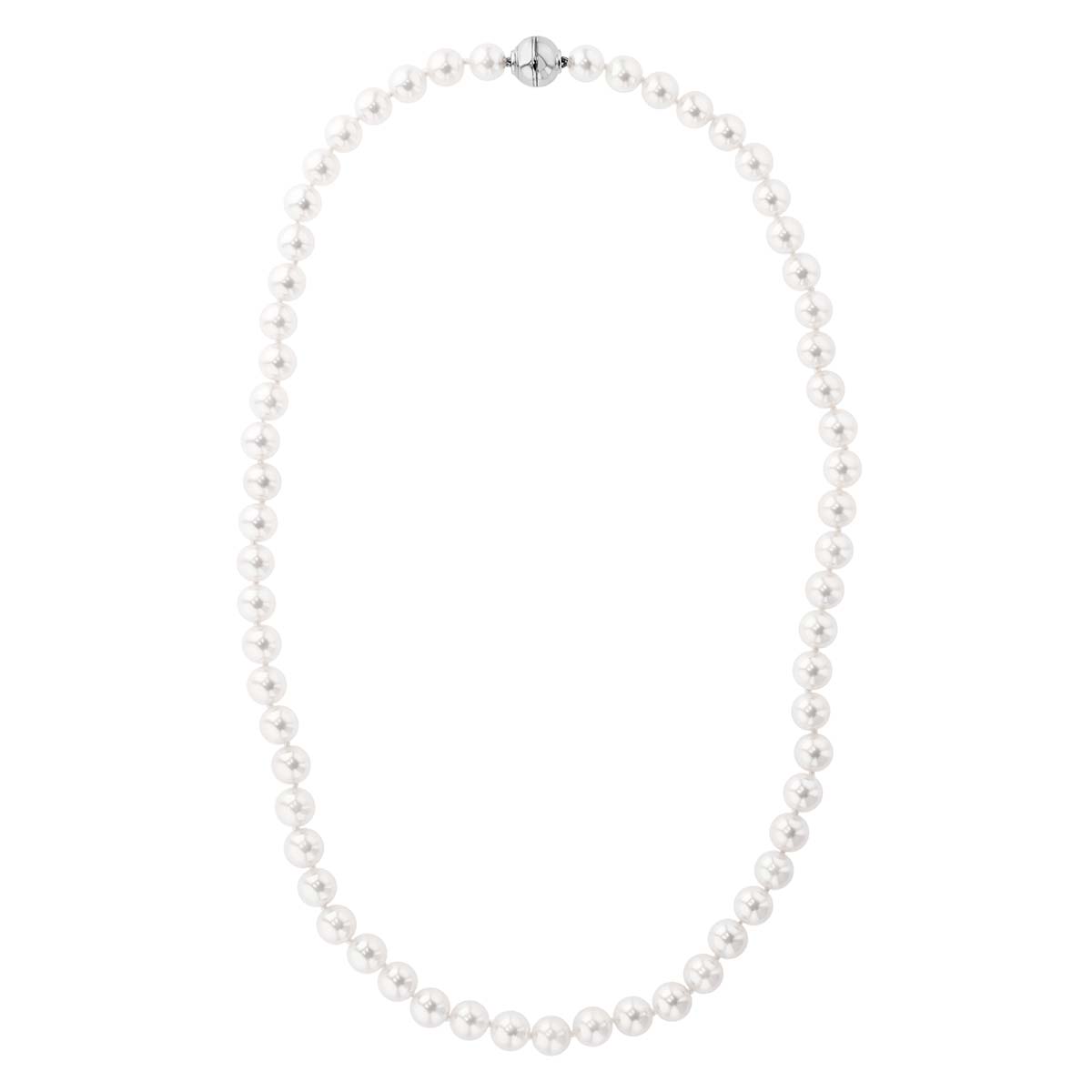 TARA Pearls White Cultured Pearl Strand Necklace in White Gold, 6.5-7 mm, 18