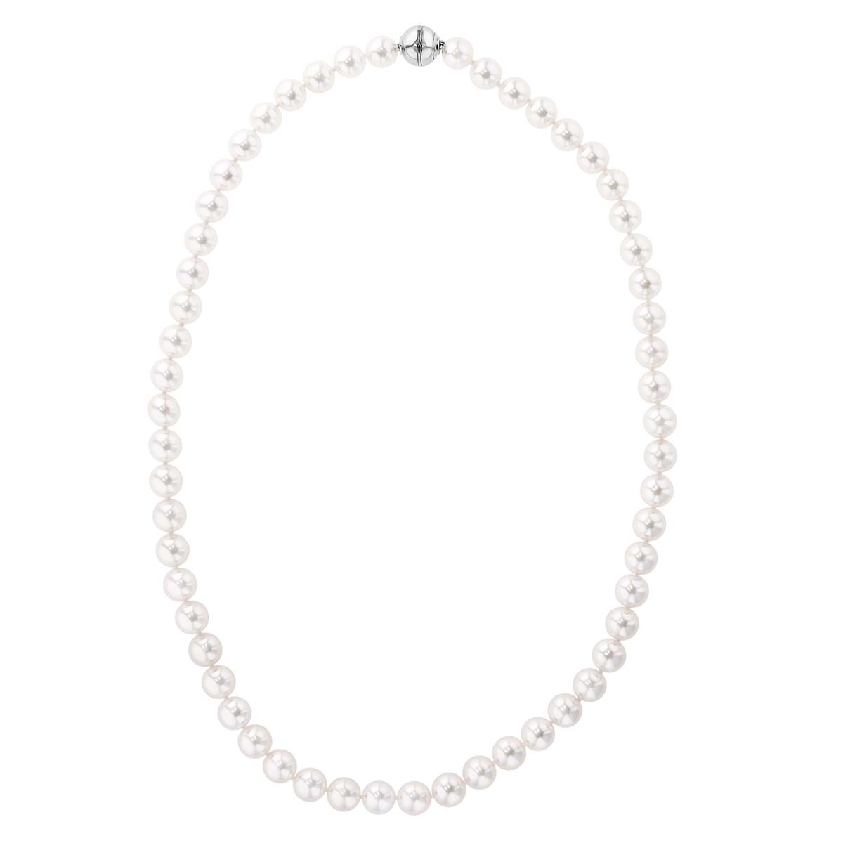 TARA Pearls White Cultured Pearl Strand Necklace in White Gold, 7-7.5 mm, 17.5