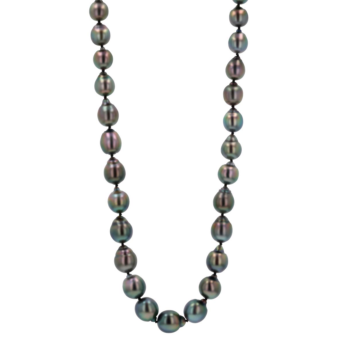 TARA Pearls Tahitian South Sea Cultured Pearl Princess Strand Necklace Yellow Gold, 9-11 mm, 18