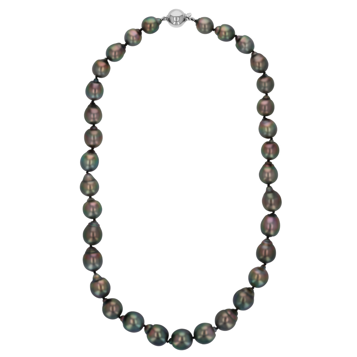 TARA Pearls Tahitian South Sea Cultured Pearl Princess Strand Necklace Yellow Gold, 9-11 mm, 18