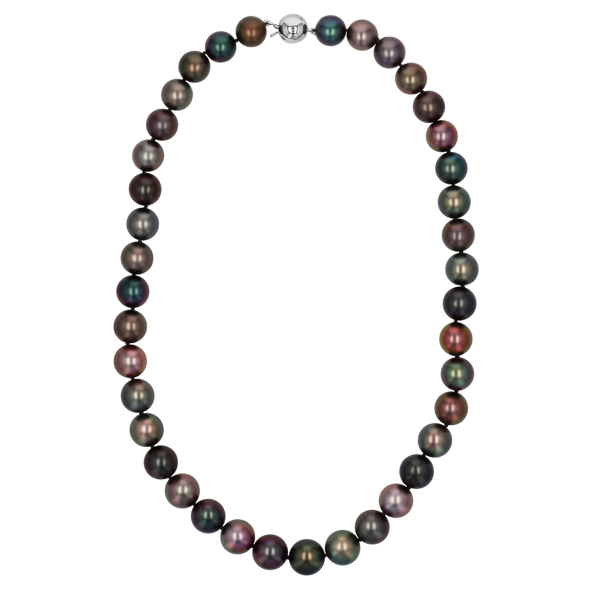 TARA Pearls Tahitian South Sea Cultured Pearl Strand with Diamond White Gold Clasp, 10-12 mm, 18