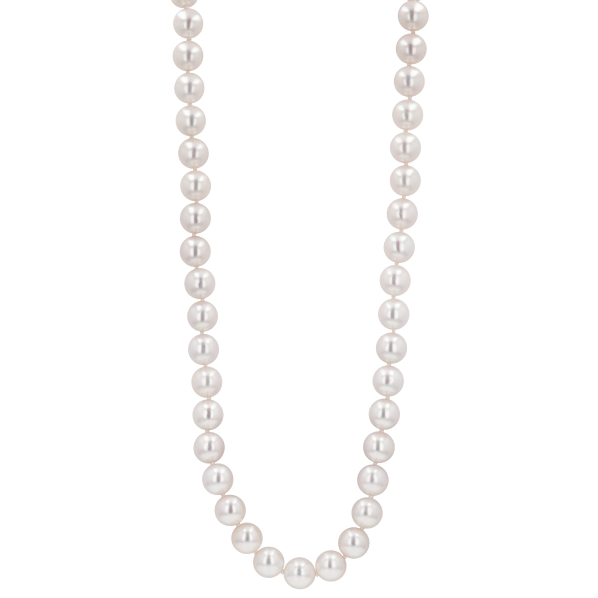TARA Pearls Cultured Pearl Princess Strand with Warren Buffet Signature in Yellow Gold, 10-10.5 mm