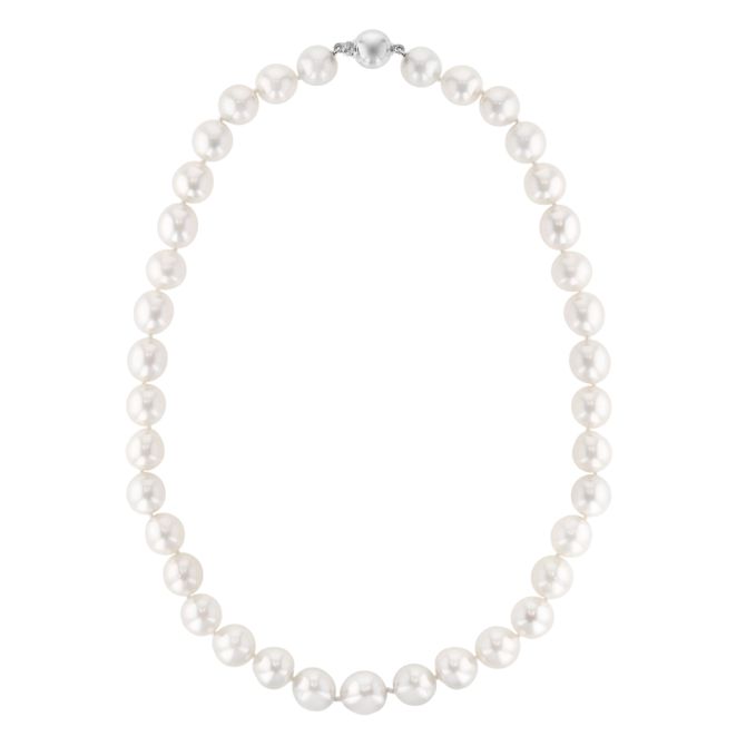 TARA Pearls South Sea Cultured Pearl Princess Strand Necklace in White Gold, 18", 10-11 mm