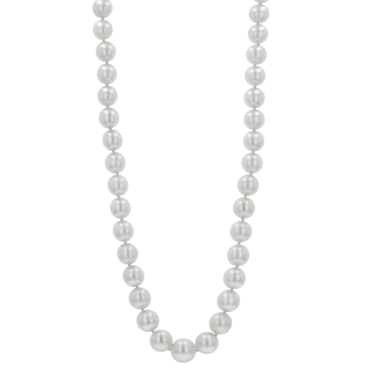 TARA Pearls White South Sea Cultured Pearl Strand Necklace with White Gold Clasp, 9-11.5 mm, 17.5