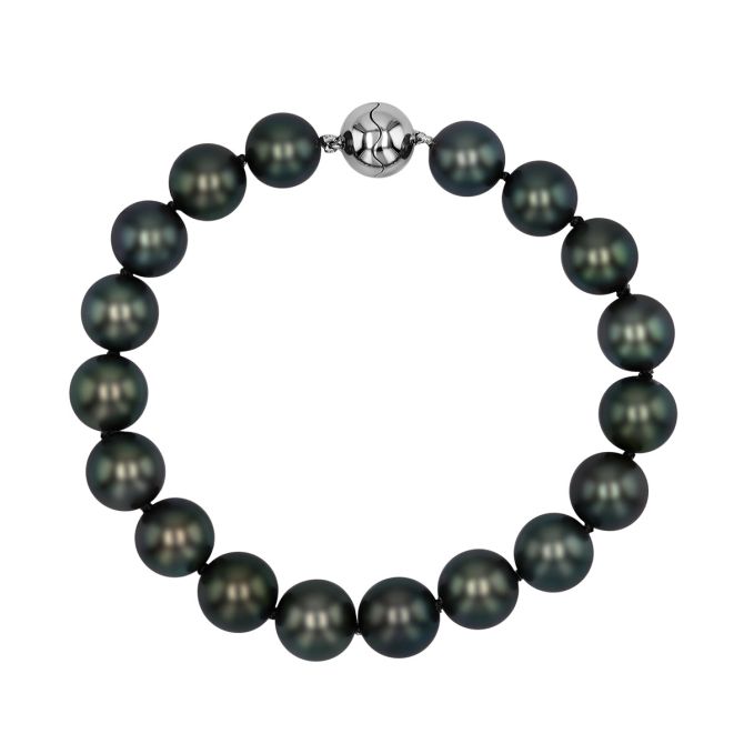 TARA Pearls Tahitian South Sea Cultured Pearl Bracelet in White Gold, 8", 9-10 mm