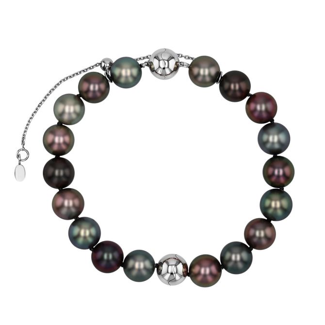 TARA Pearls Tahitian South Sea Cultured Pearl Bracelet in White Gold, 8", 9-10 mm
