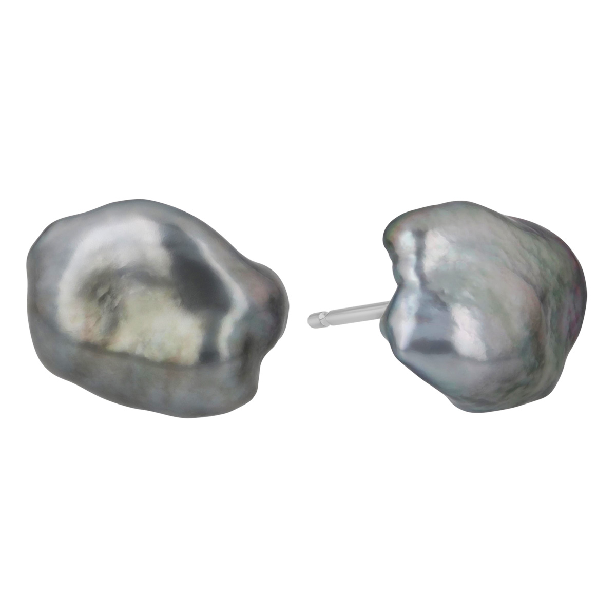 TARA Pearls Baroque Tahitian South Sea Cultured Pearl Stud Earrings in White Gold