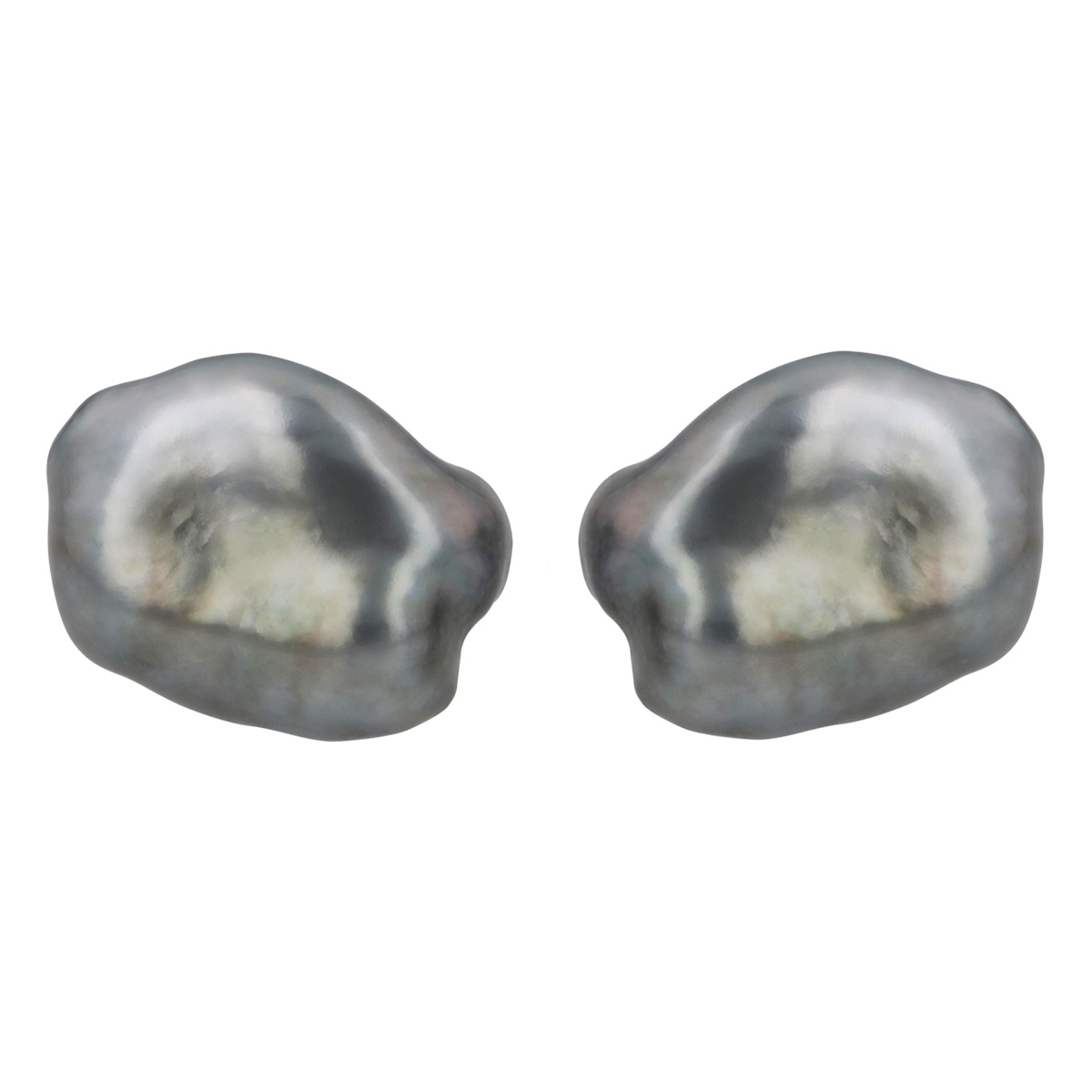 TARA Pearls Baroque Tahitian South Sea Cultured Pearl Stud Earrings in White Gold