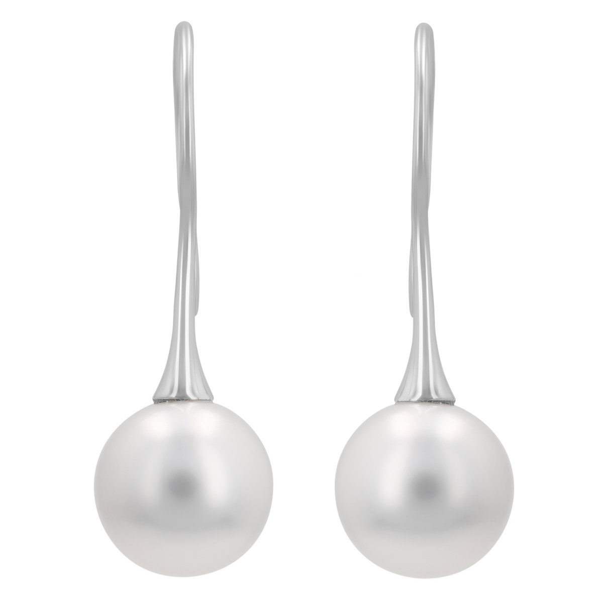 TARA Pearls White South Sea Cultured Pearl Dangle Earrings in White Gold, 9-10 mm