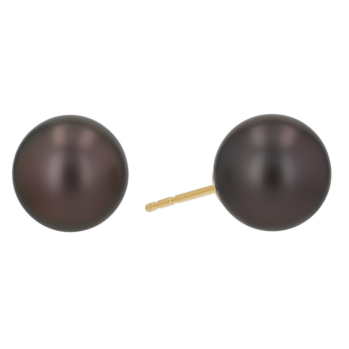 TARA Pearls Tahitian South Sea Cultured Pearl Stud Earrings in Yellow Gold, 8-9 mm