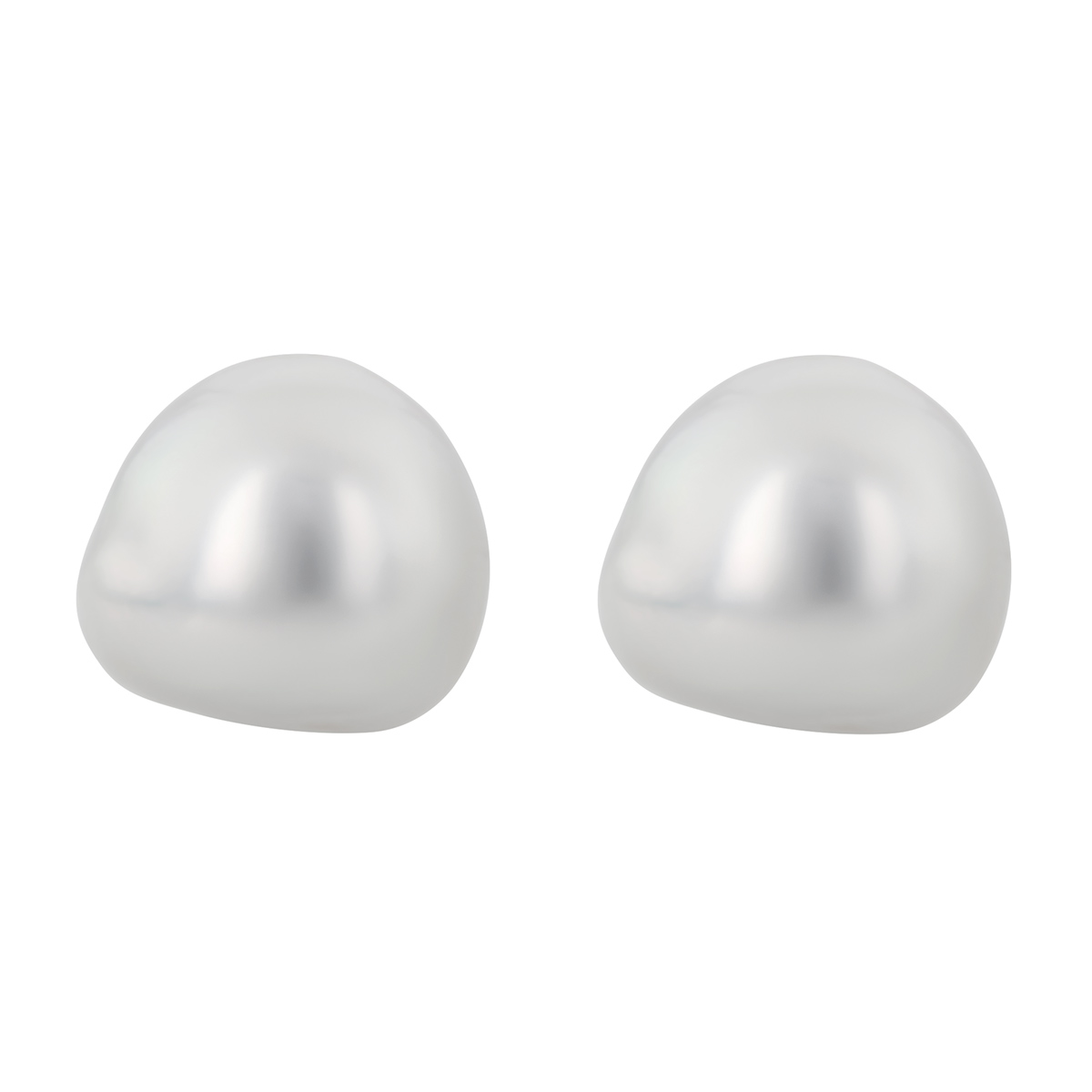 TARA Pearls White South Sea Cultured Pearl Stud Earrings in Yellow Gold, 11 mm