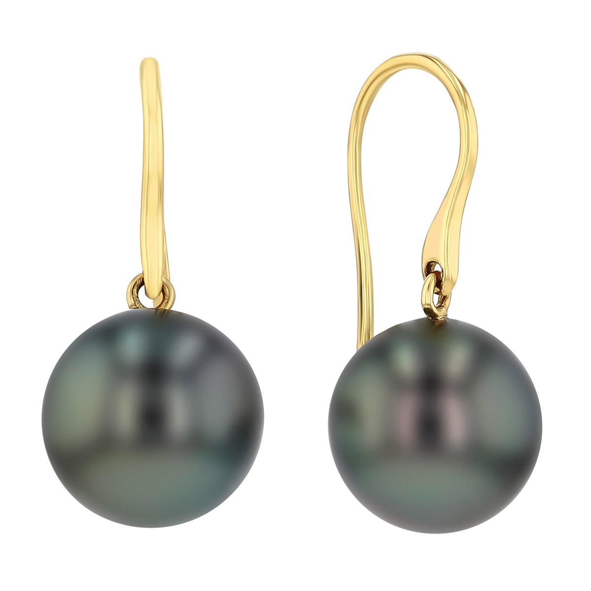 TARA Pearls Tahitian South Sea Cultured Pearl Drop Earrings in Yellow Gold, 9-10 mm