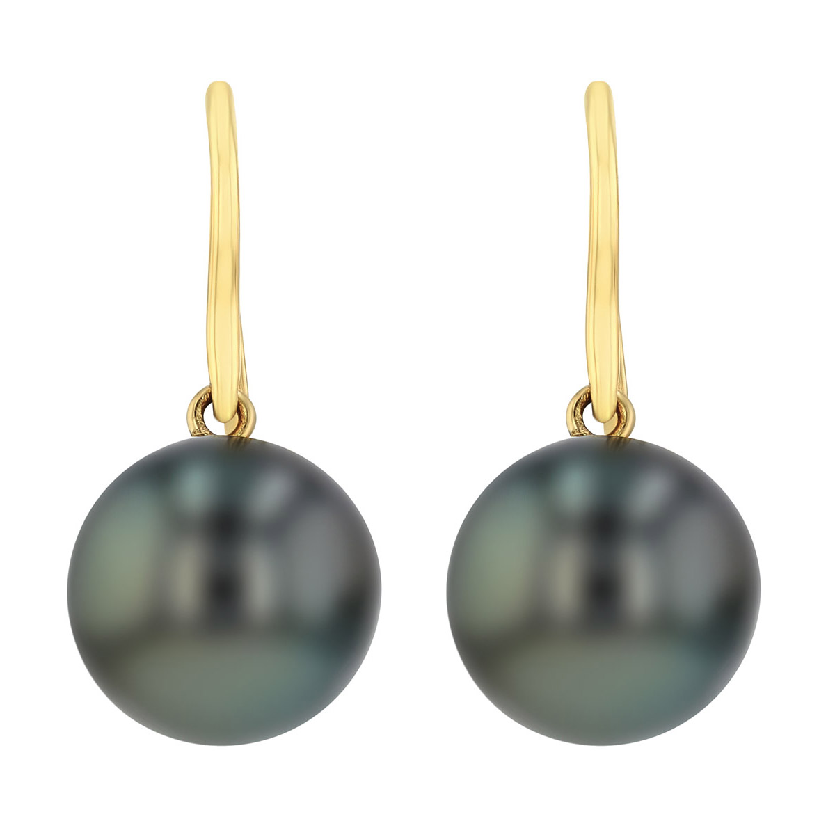 TARA Pearls Tahitian South Sea Cultured Pearl Drop Earrings in Yellow Gold, 9-10 mm