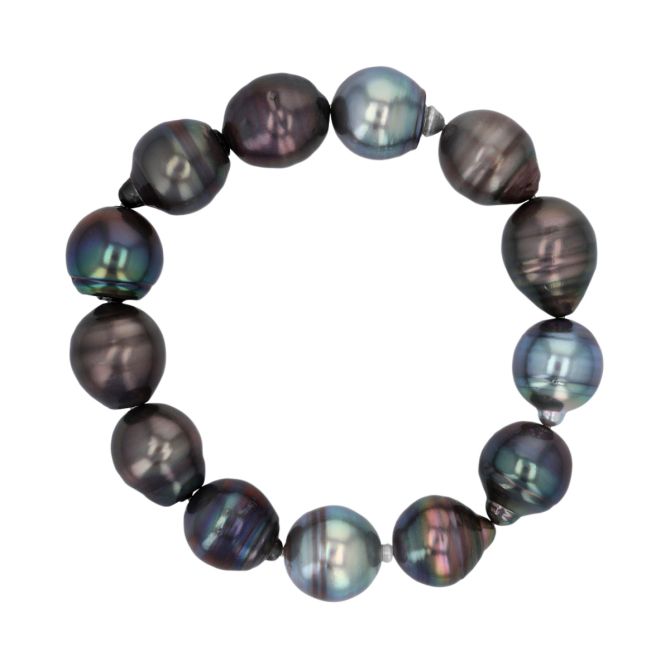 TARA Pearls Tahitian South Sea Cultured Pearl Stretch Bracelet, 7.5", 13-14 mm