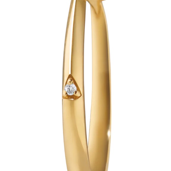 Monica Rich Kosann Points North Deep Set Rock Crystal Quartz & Diamond Ring in Yellow Gold, Size 8