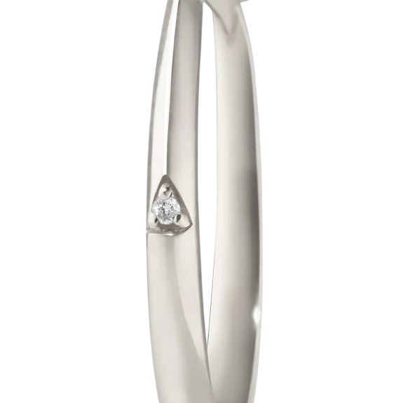 Monica Rich Kosann Points North Deep Set Rock Crystal Quartz & White Sapphire Ring in Sterling Silve