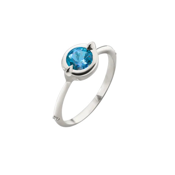 Monica Rich Kosann Points North Topaz & White Sapphire Ring in Sterling Silver