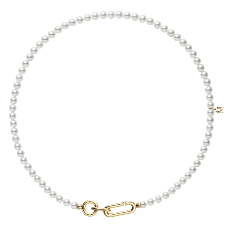 Mikimoto Akoya Cultured Pearl Strand Necklace in Yellow Gold, 16