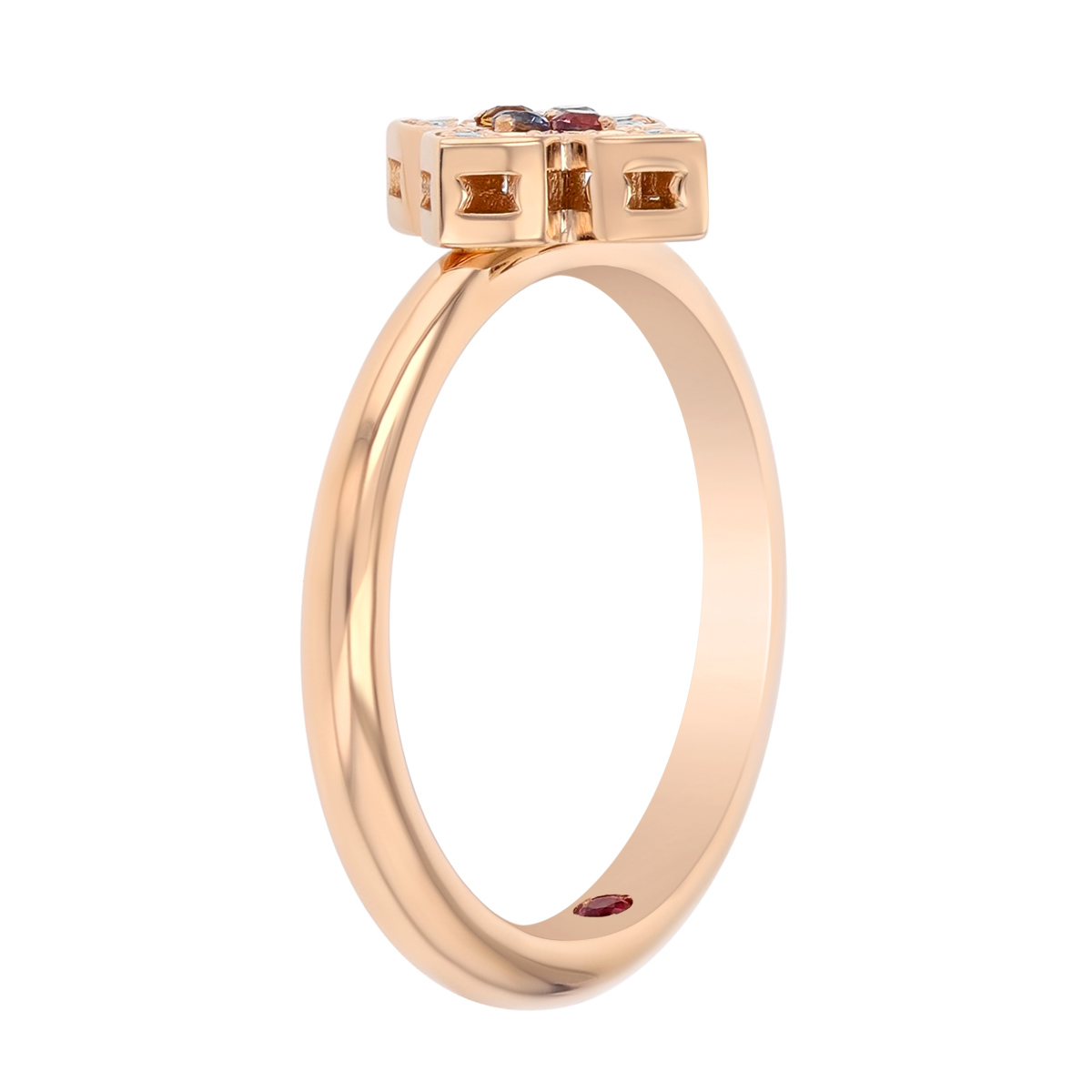 Roberto Coin Venetian Princess Carnival Multiple Gemstone Petite Ring in Rose Gold