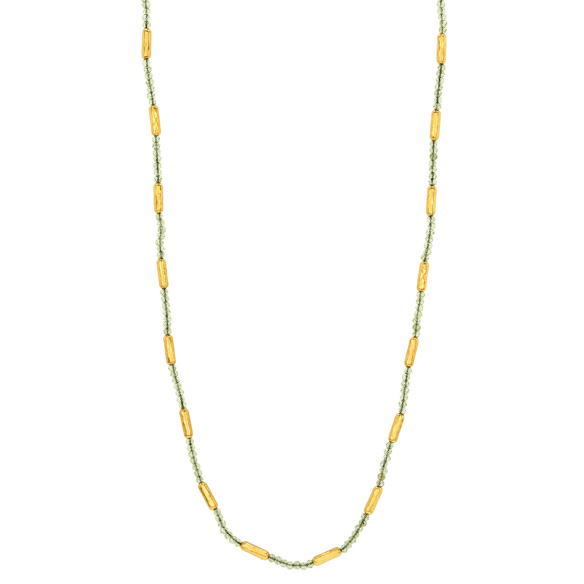 Gurhan Peridot Bead & Yellow Gold Station Necklace, 18