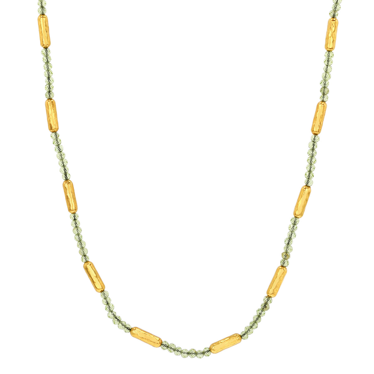 Gurhan Peridot Bead & Yellow Gold Station Necklace, 18
