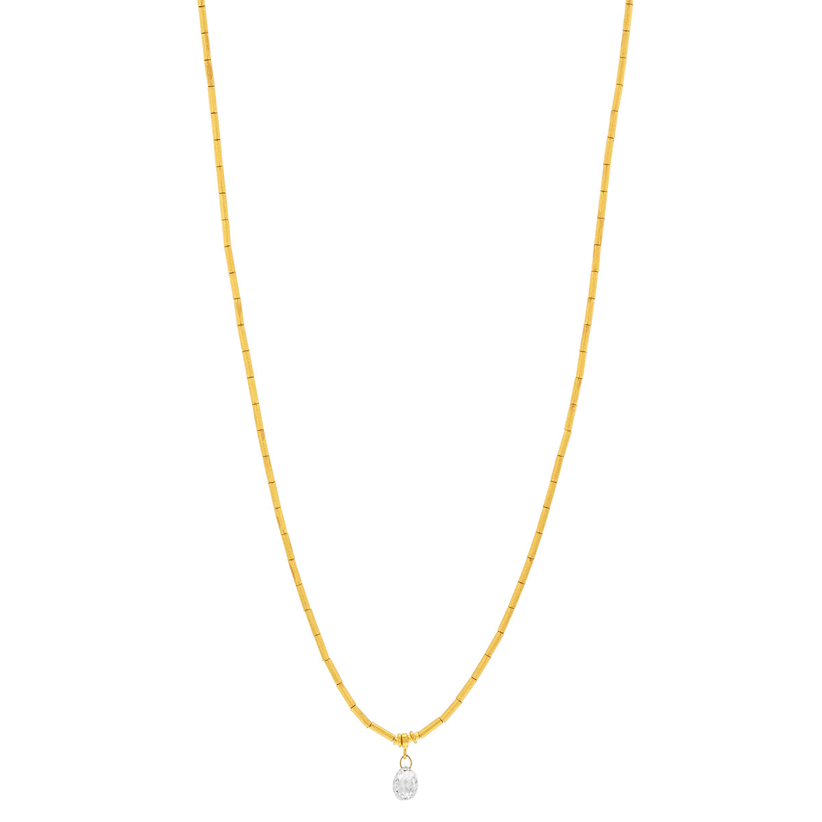 Gurhan Diamond Briolette & Seed Pearl Necklace in Yellow Gold, 18