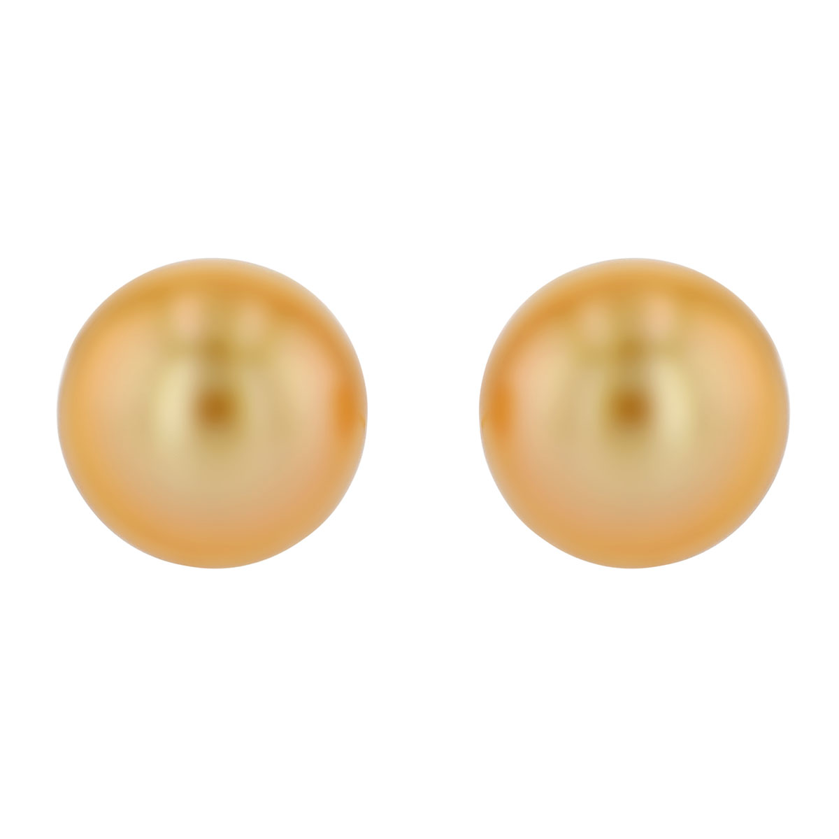TARA Pearls Golden South Sea Cultured Pearl Stud Earrings in Yellow Gold, 8-9 mm