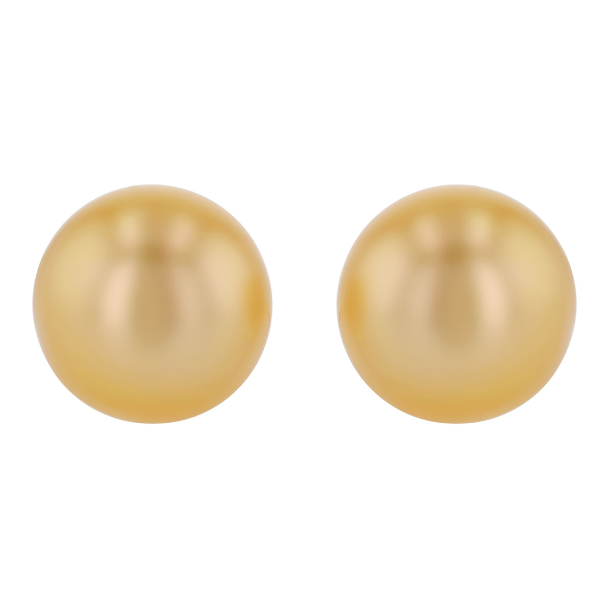 TARA Pearls Golden South Sea Cultured Pearl Stud Earrings in Yellow Gold, 11-12 mm
