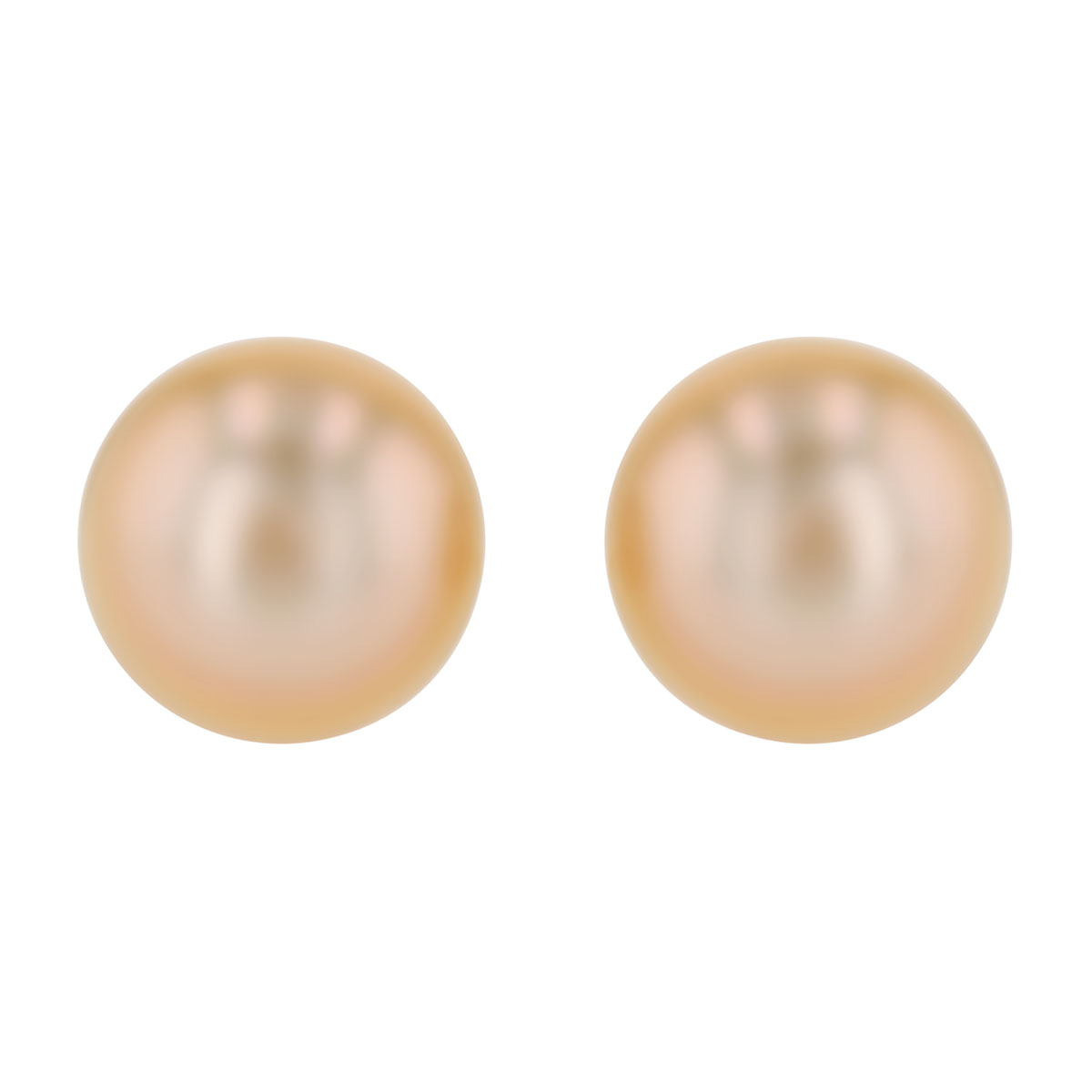 TARA Pearls Golden South Sea Cultured Pearl Stud Earrings in Yellow Gold, 12-13 mm