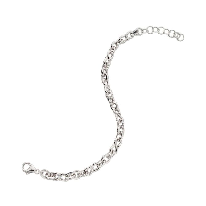Monica Rich Kosann Infinity White Sapphire Chain Bracelet in Sterling Silver, 7"