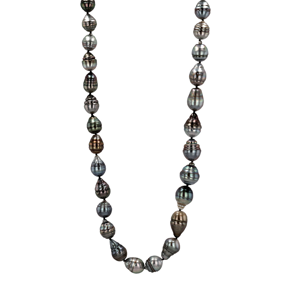 TARA Pearls Baroque Tahitian South Sea Cultured Pearl Strand Necklace in White Gold, 34