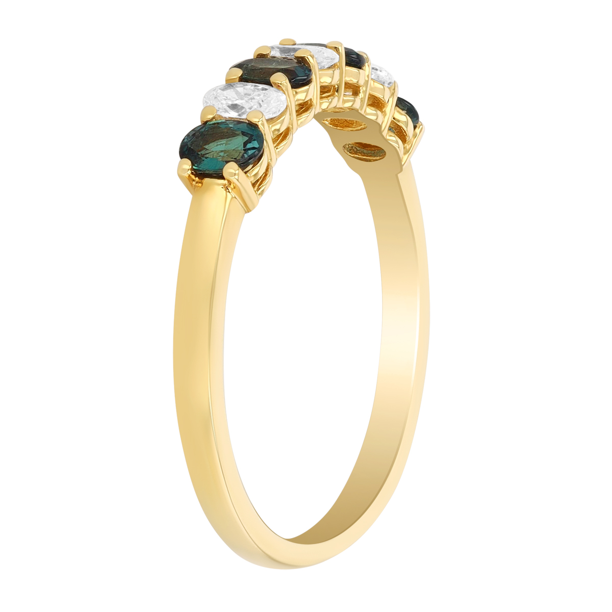 Oval Alexandrite & Diamond Ring in Yellow Gold