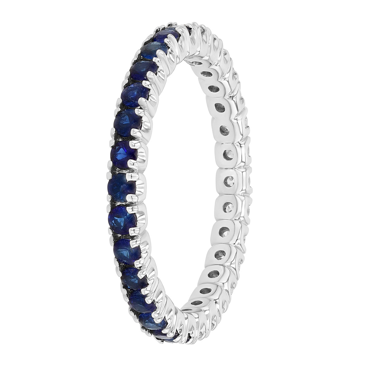 Sapphire & Diamond Eternity Ring in White Gold