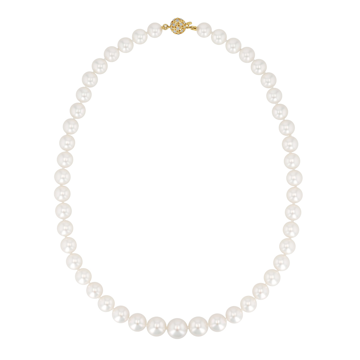 TARA Pearls South Sea Cultured Pearl Strand Necklace in Yellow Gold, 18