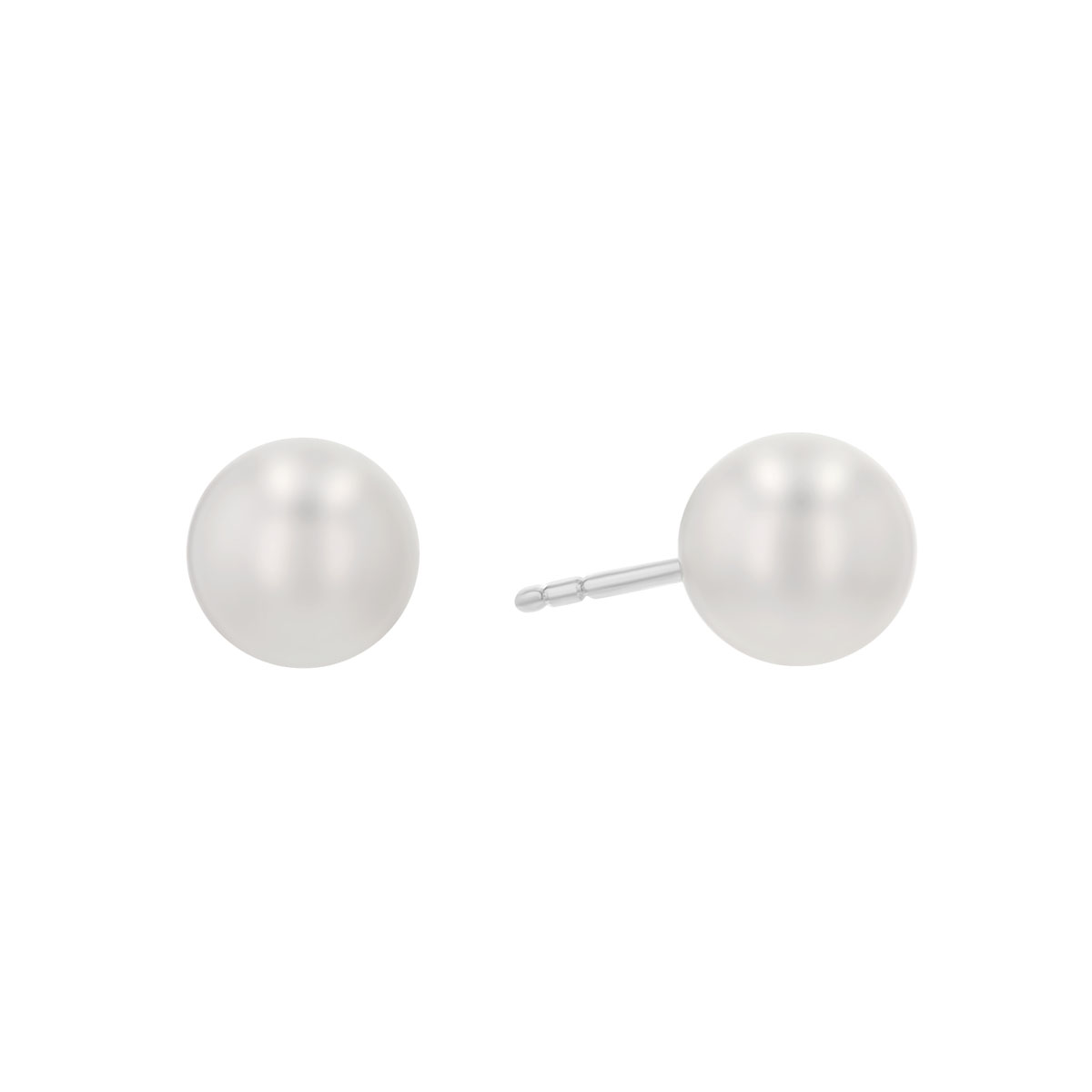 TARA Pearls Cultured Pearl Stud Earrings in White Gold, 7-7.5 mm