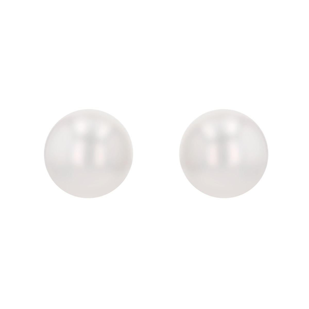 TARA Pearls Cultured Pearl Stud Earrings in Yellow Gold, 7-7.5 mm