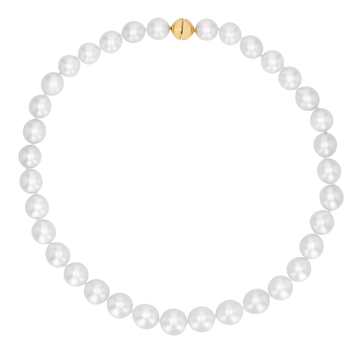 TARA Pearls South Sea Cultured Pearl Strand Necklace in Yellow Gold, 17.5