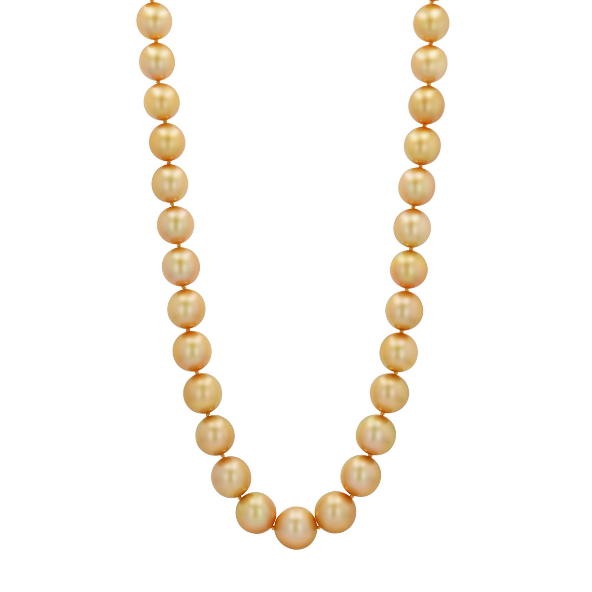 TARA Pearls Golden South Sea Cultured Pearl & Diamond Strand Necklace in Yellow Gold, 18.5