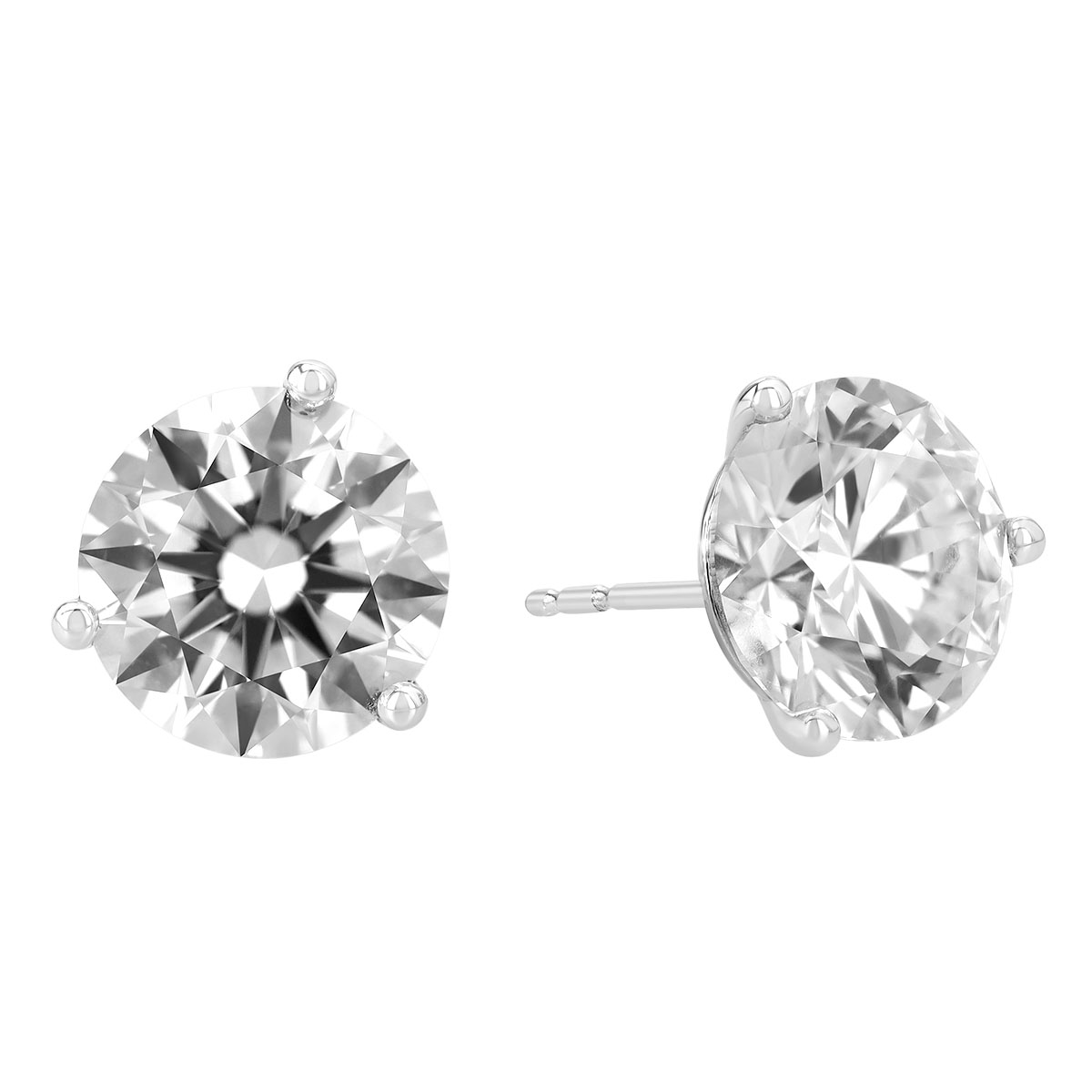 ALTR Lab-Grown Round Diamond Stud Earrings in White Gold, E/VS, 6.17 cttw