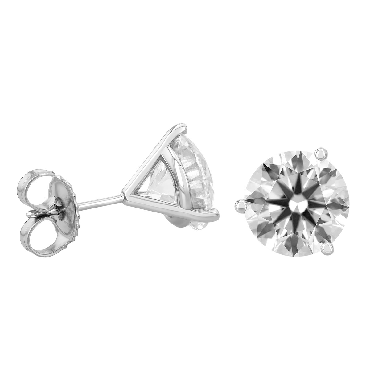 ALTR Lab-Grown Round Diamond Stud Earrings in White Gold, F/VS2, 6.18 cttw