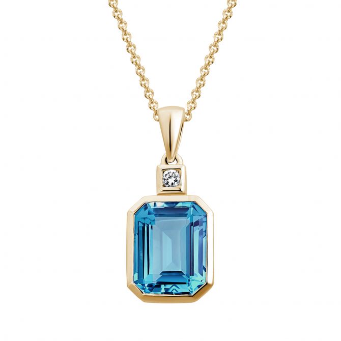 Emerald and clearance topaz necklace