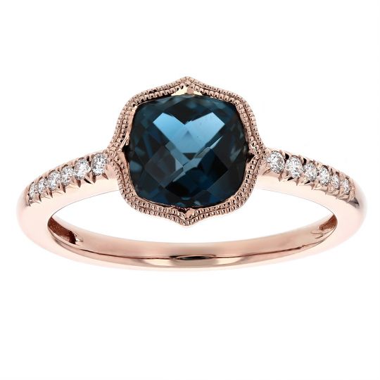 rose gold blue topaz