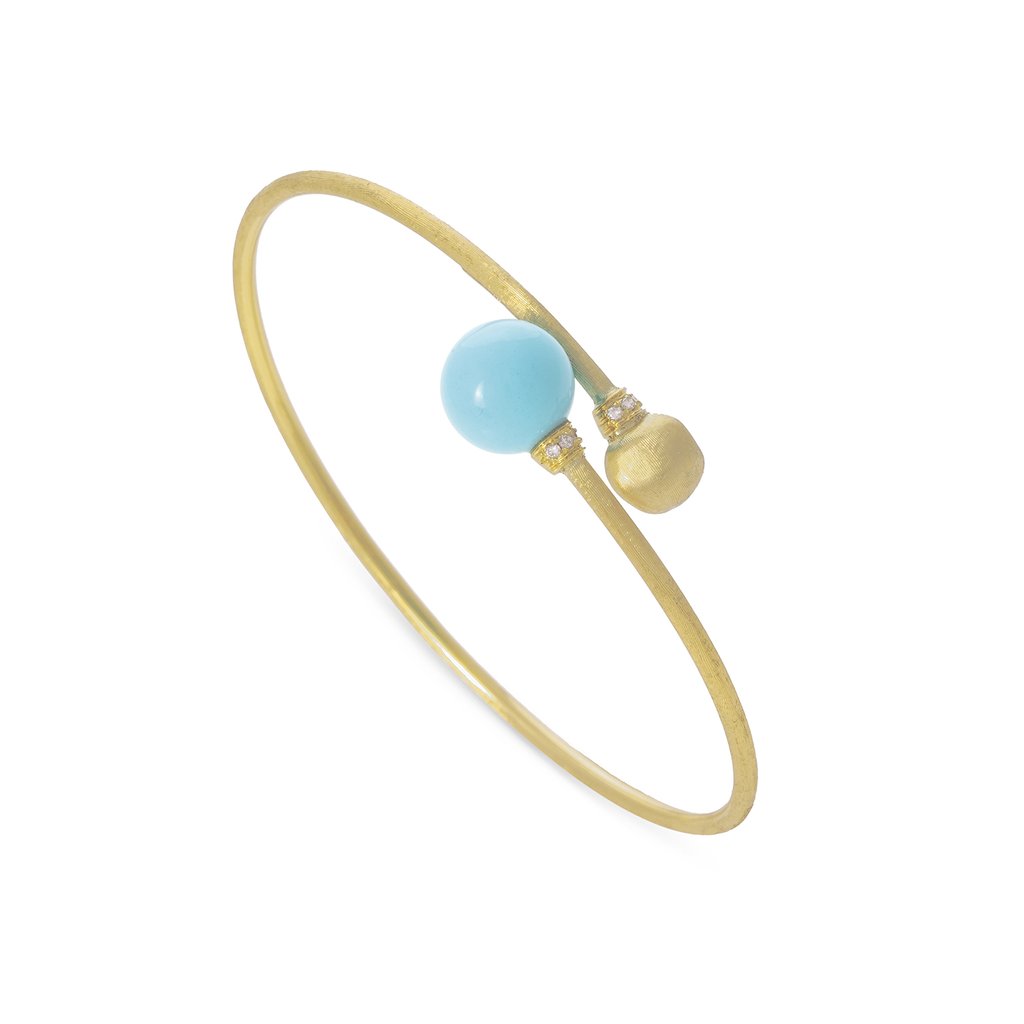 Marco Bicego 18K Yellow Gold Turquoise Bead & Diamond Pave Africa ...
