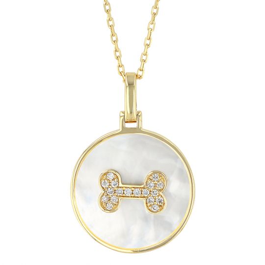 gold dog bone necklace