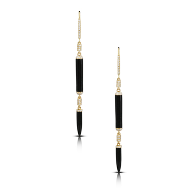 Doves 14K Yellow Gold Black Onyx & Diamond Gatsby Drop Earrings