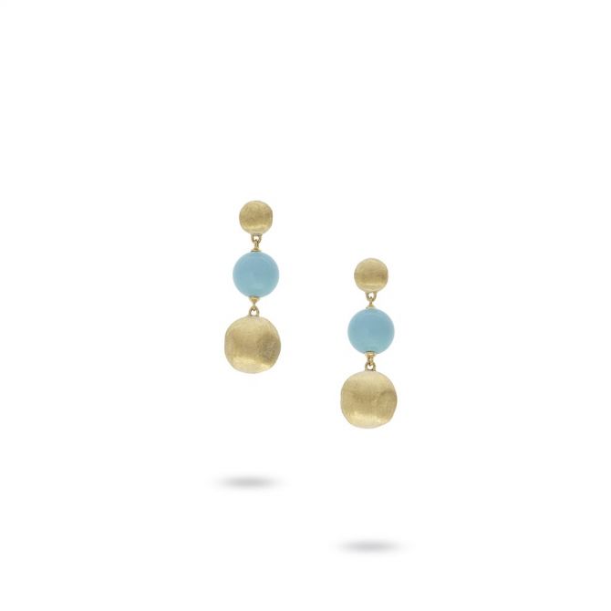 Marco Bicego Africa Turquoise & Yellow Gold Drop Earrings