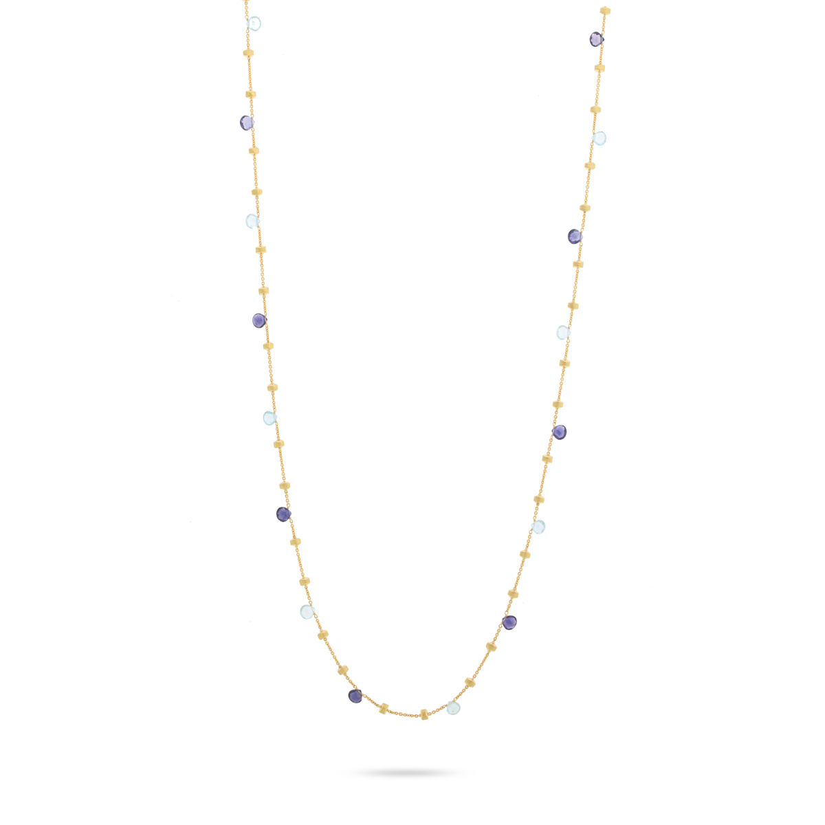 Marco Bicego Paradise Iolite & Blue Topaz Necklace in Yellow Gold, 36