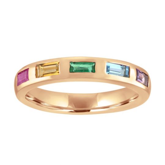 rainbow gemstone ring