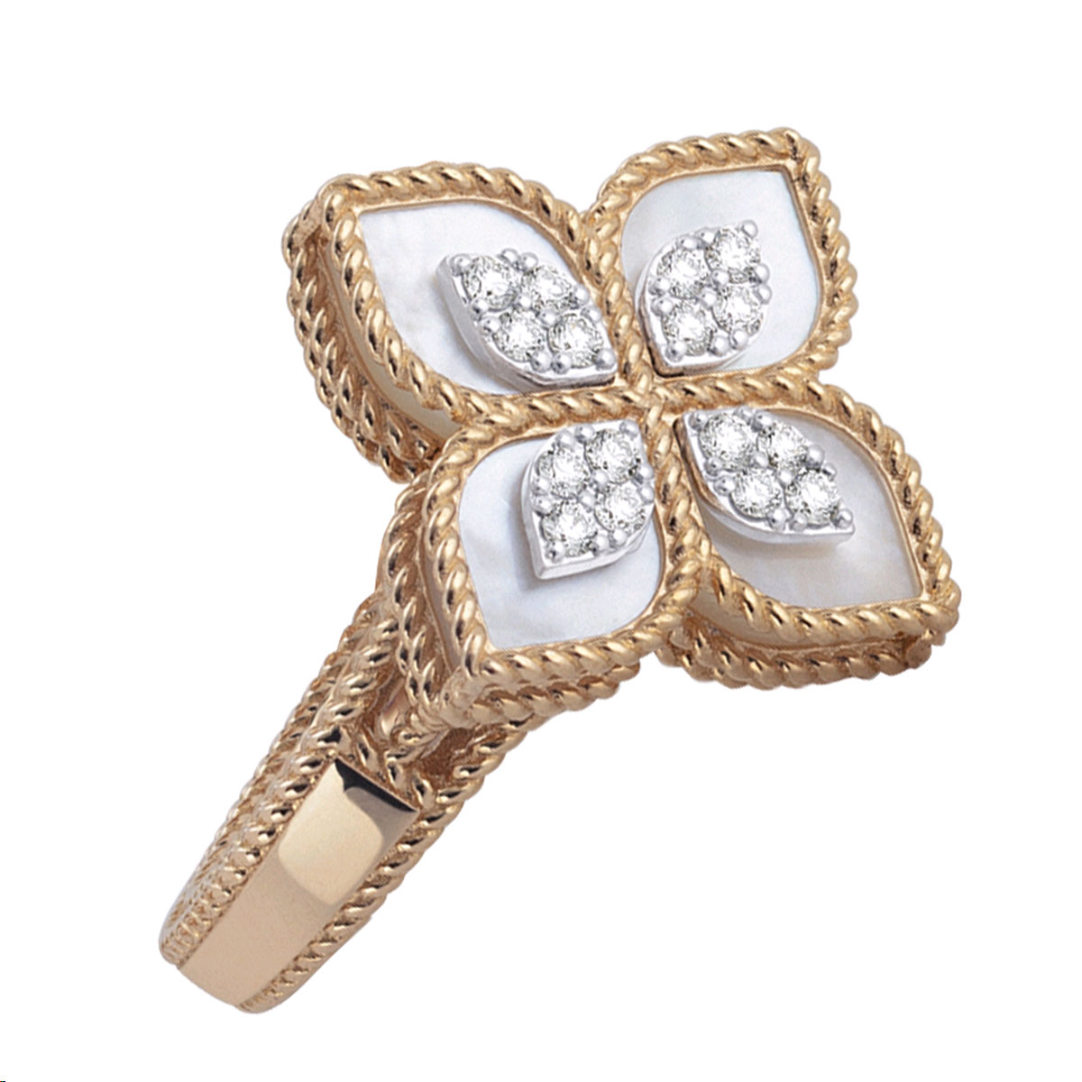 Roberto Coin Diamond Hammered Gold 'Martellato' Ring 18K YG 9.4g  CJL (CJL046224) | eBay