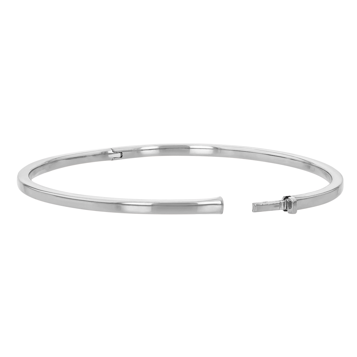 Roberto Coin Oro Classic White Gold Oval Thin Bangle Bracelet
